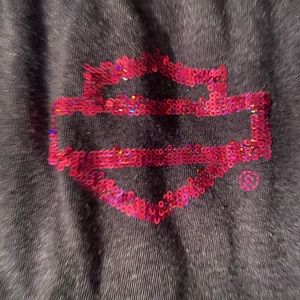 Harley Davidson pink bling pull on pants